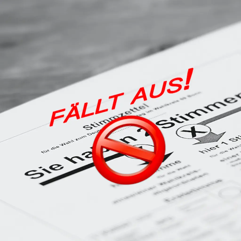 Bundestagswahl 2017 fällt aus Fotomontage: Laura Orlik