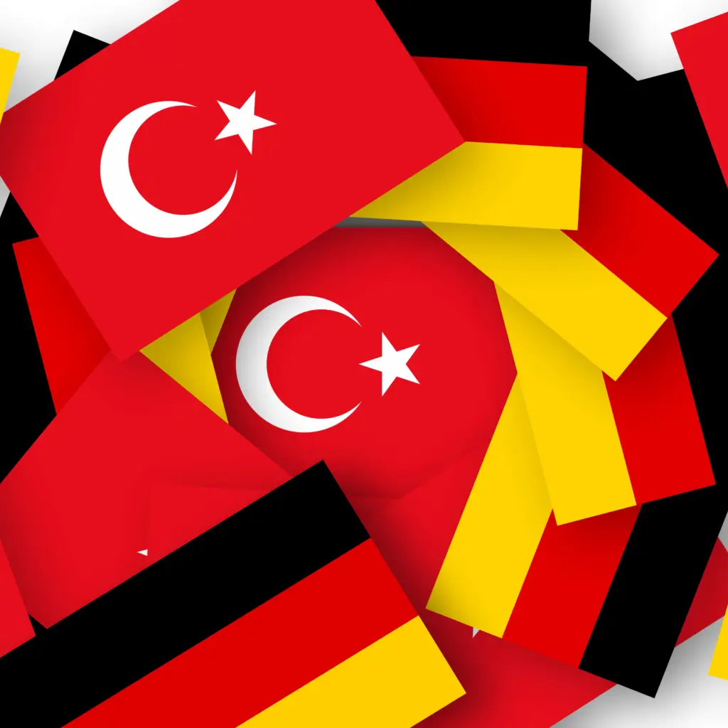Türkische und Deutsche Flaggen