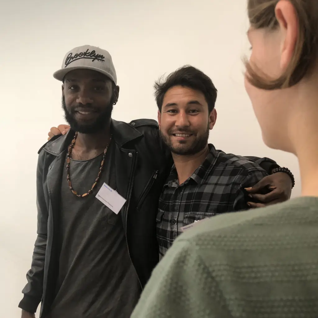 Aganmwonyi Precius und Eshag Wahid Foto: Jugendpresse Deutschland / Anna Rakhmanko