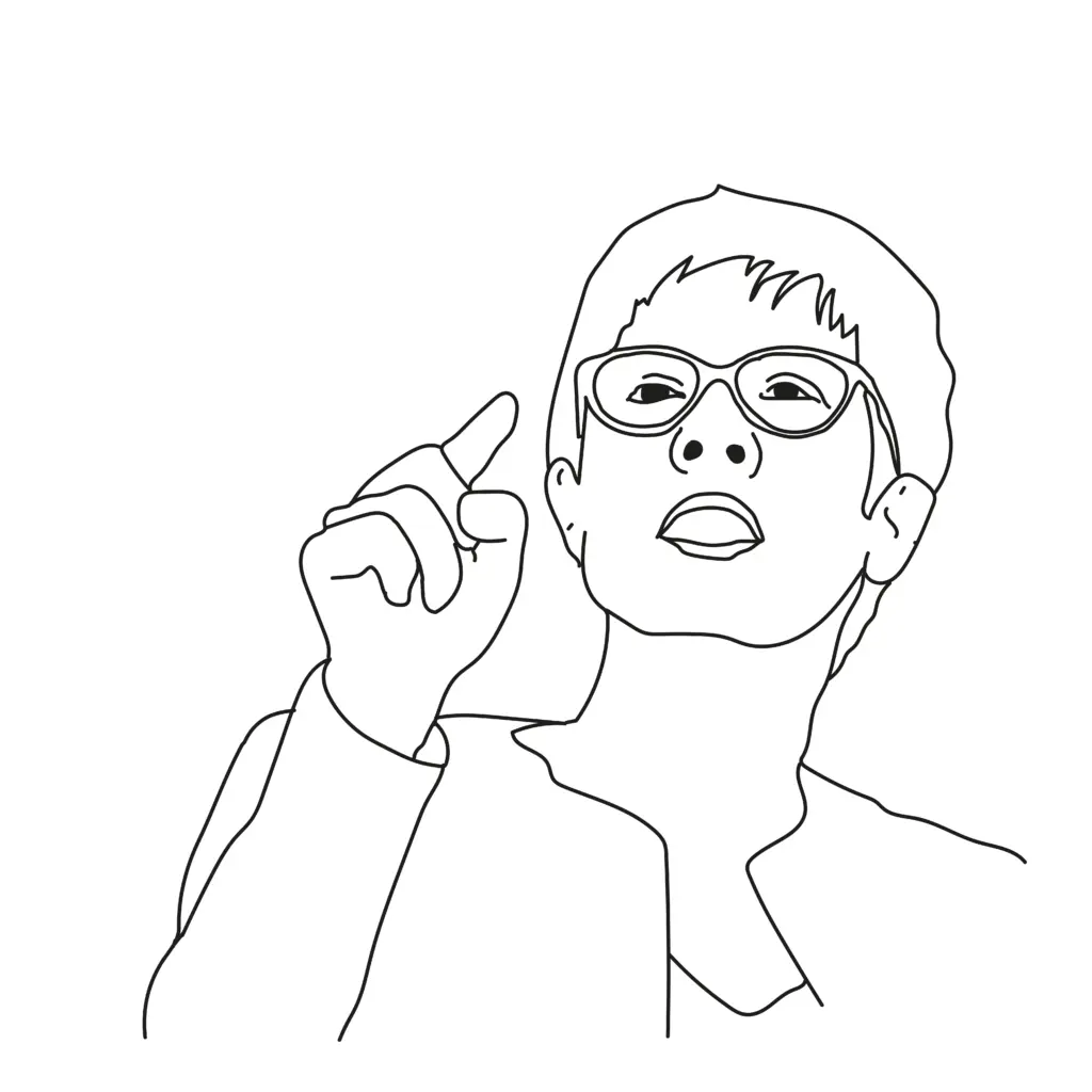 Zeichnung von Annegret Kramp-Karrenbauer.